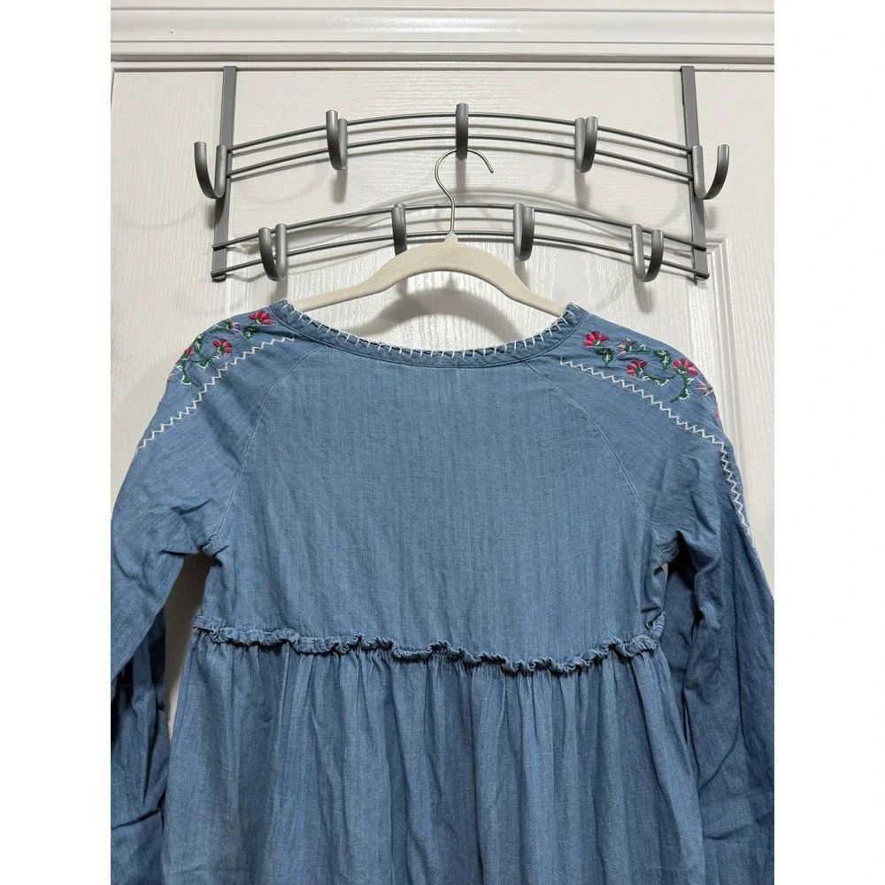 Lucky Brand chambray tiered